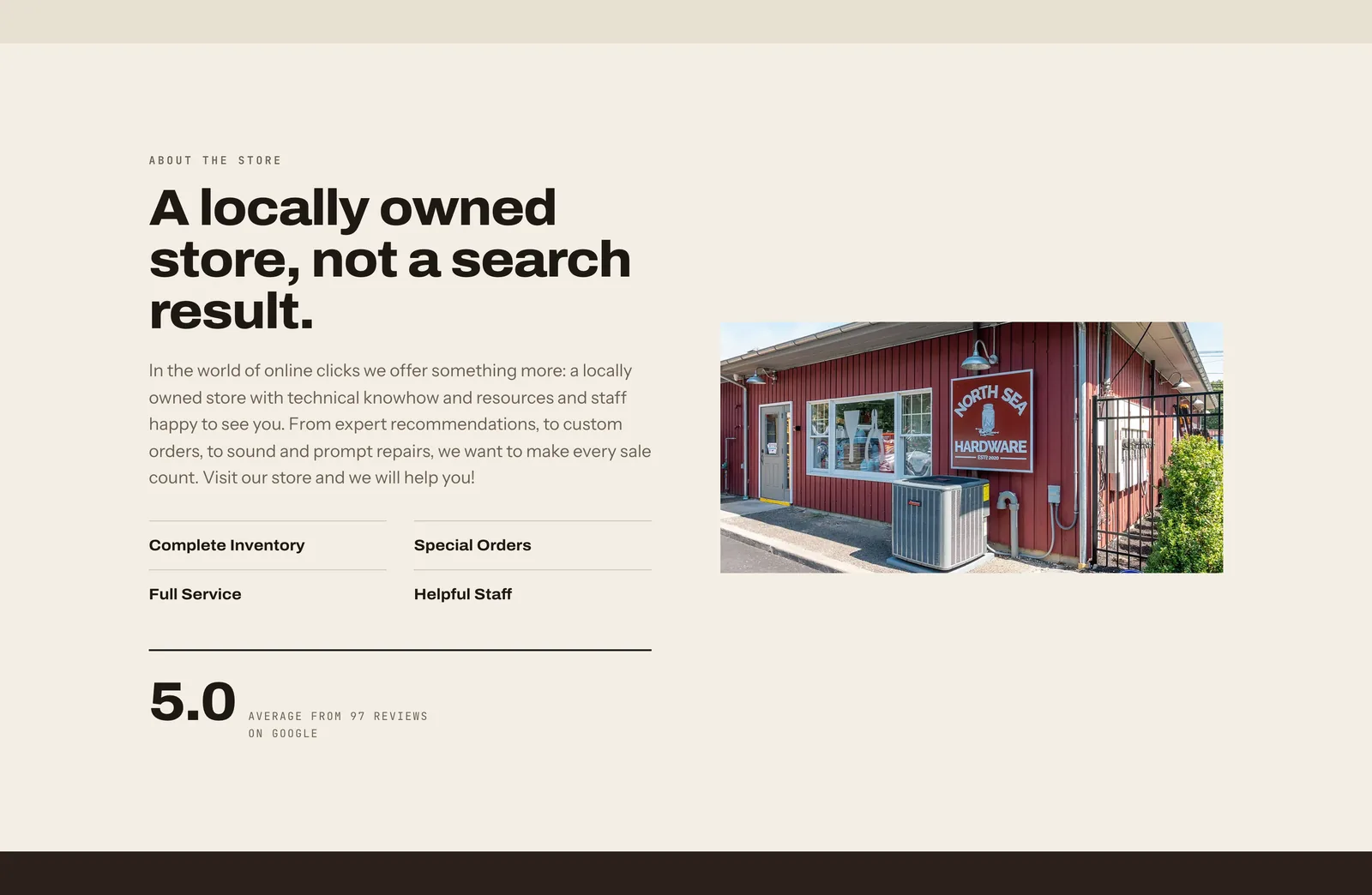 A further section of the North Sea Hardware concept site.