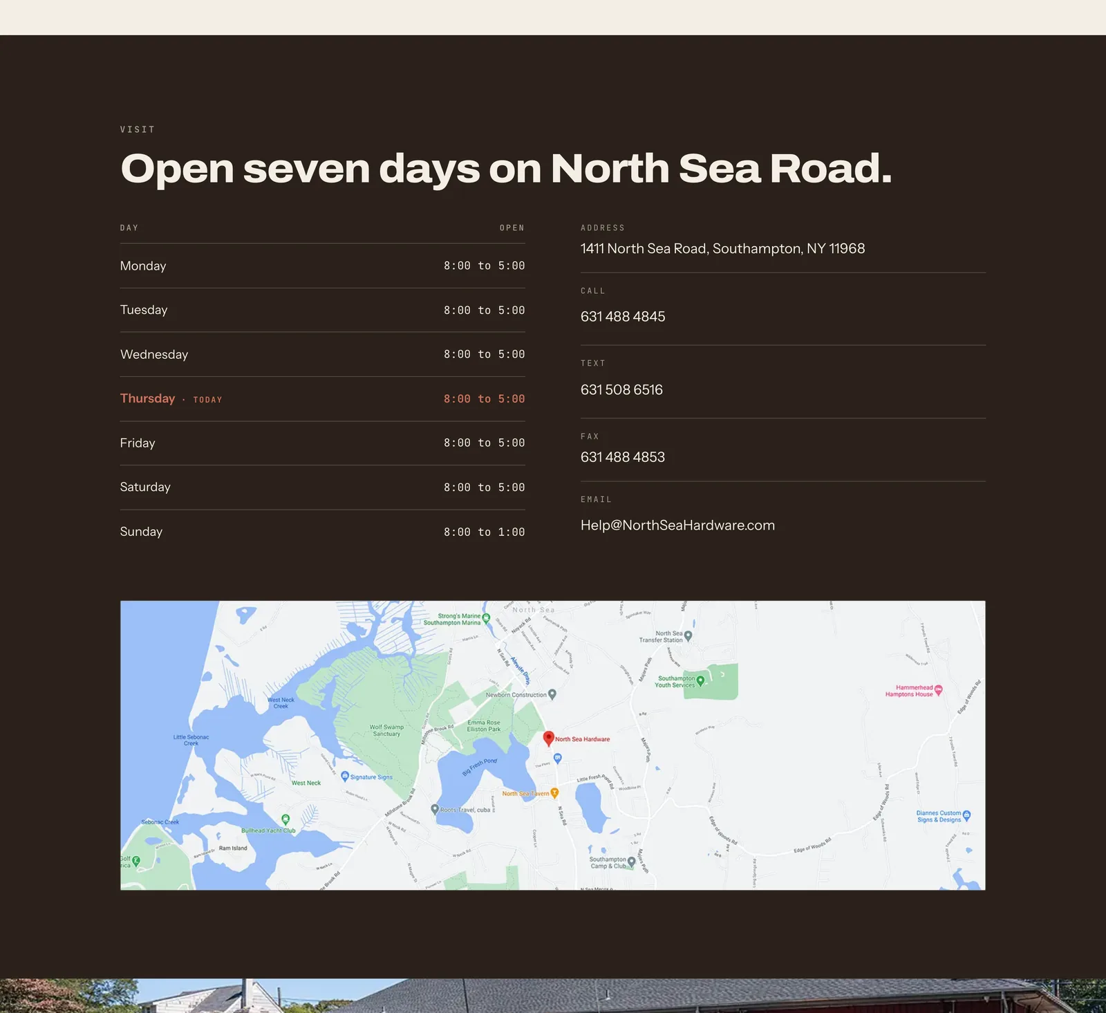 A section of the North Sea Hardware concept site.